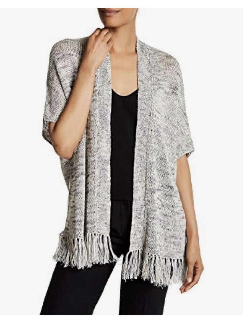 JOIE Women’s Vintage Linen Blend Sona Open Front Cardigan In Flax|Gray|Multi- XS